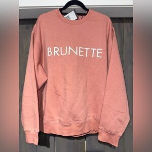 Brunette The Label NWT Classic Crew